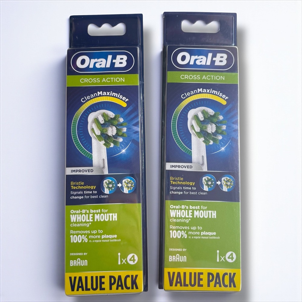 Oral-B Cross Action CleanMaximiser Toothbrush Replacement Heads‎ - 4 Count